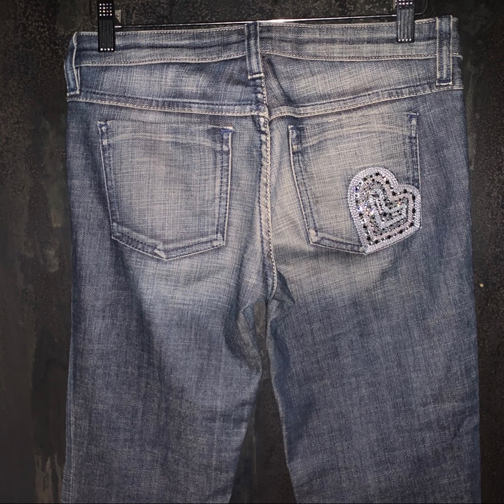 Juicy Couture crystal heart Jeans sz 26